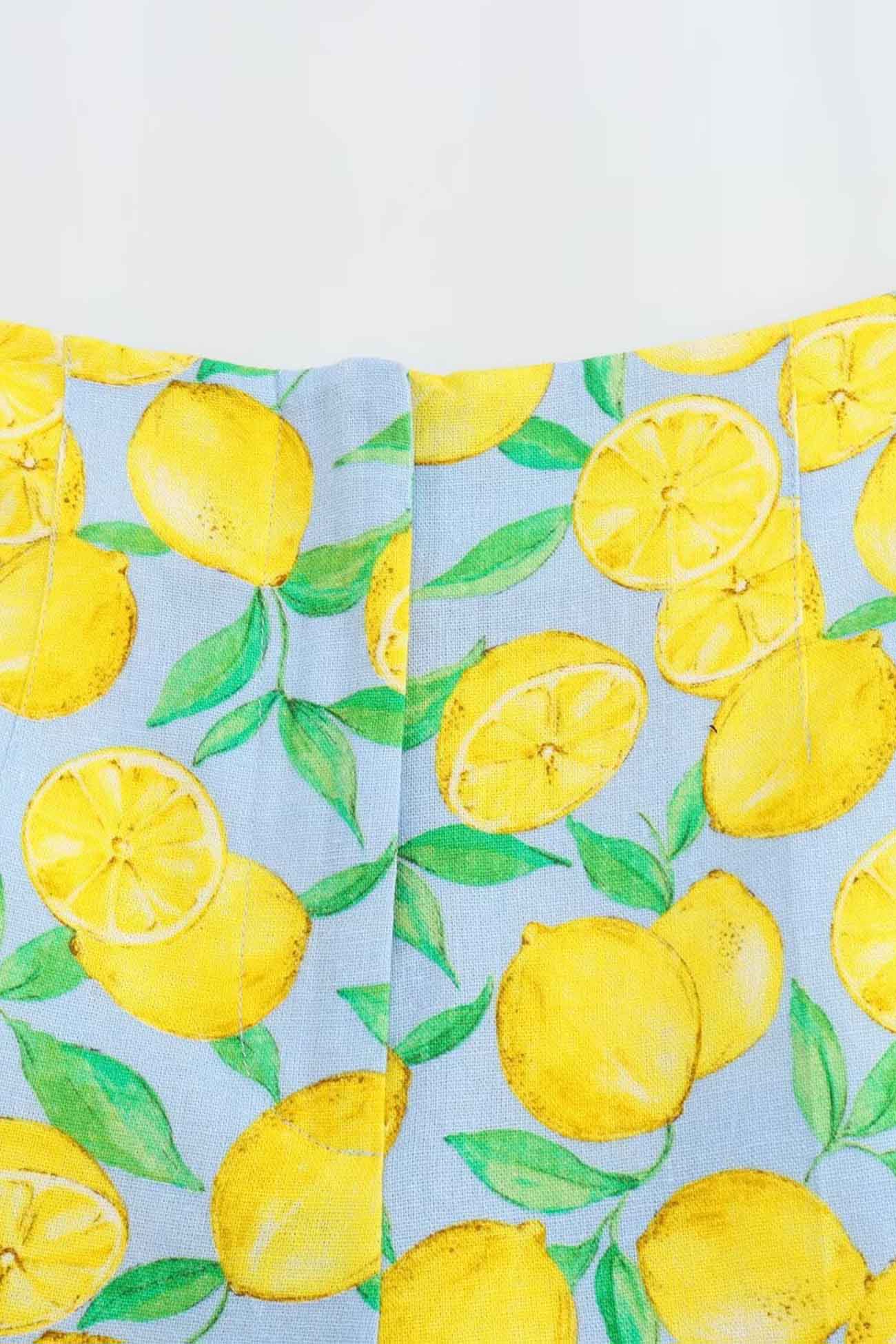 Lemon Print Tie Up Shorts Two Piece Set