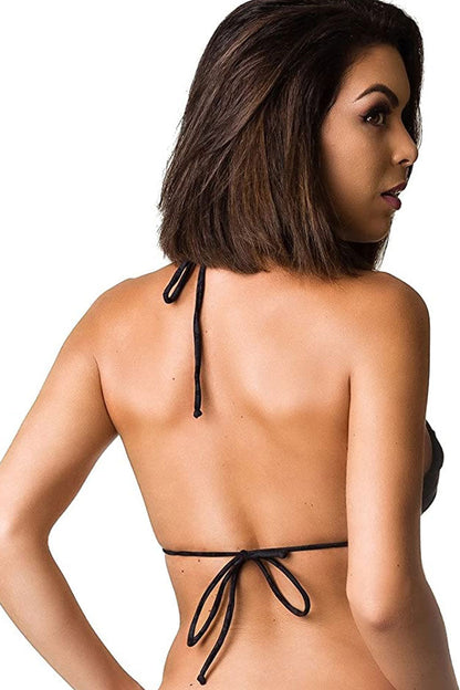 Ruffle Edge Sliding Triangle Bikini Top